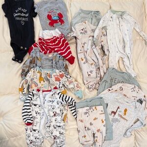 Lot of gender neutral newborn clothes